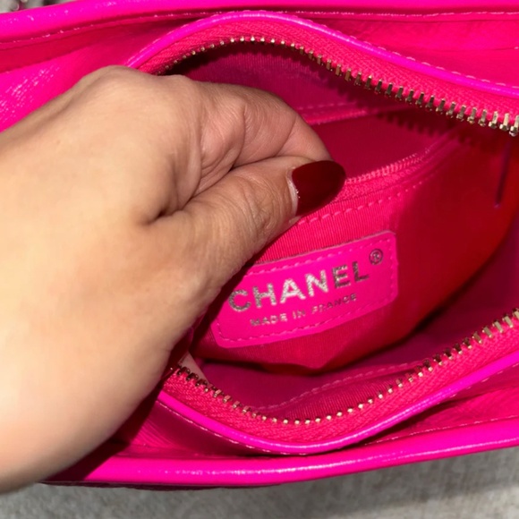 Authentic Chanel Fuchsia Goatskin Small Gabreille Bag - Picture 13 of 15